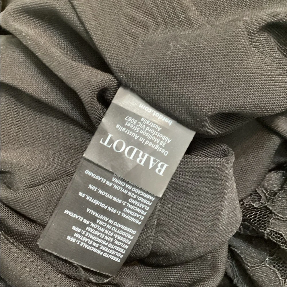 Bardot helenie velour lace maxi dress‎ in black - Picture 14 of 15